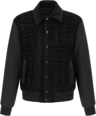 Balmain Black Logo Bomber Jacket