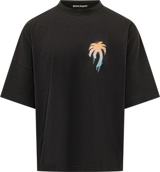 Palm Angels Black Short Sleeves T-Shirt