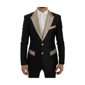 Dolce & Gabbana TwoTone Blazer - male - Dolce & Gabbana - Blazers - Black - XS - Jackets