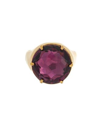 Oscar De La Renta Crystal Signet Ring