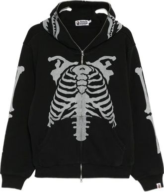 A Bathing Ape Skeleton Shark hoodie - Zwart