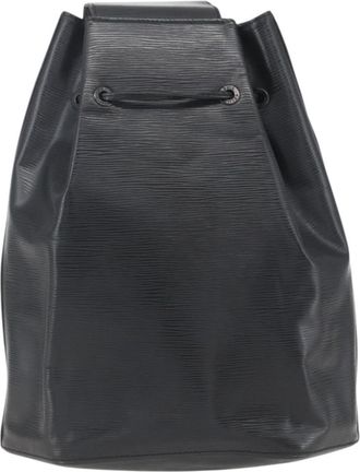 Louis Vuitton Sac A Dos Drawstring Backpack Epi Leather Black Leather Backpack Bag (Pre-Owned)