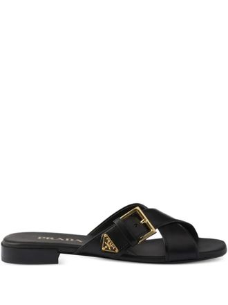 Prada buckle strap sandal - Black