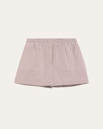 Brunello Cucinelli Striped Crispy Cotton-Silk Pajama Shorts