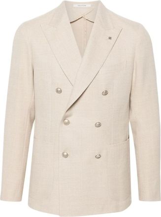 Tagliatore Herenkleding bovenkleding beige Aw 24 - Heren - Blazers - Beige - XL - Katoen - Jassen