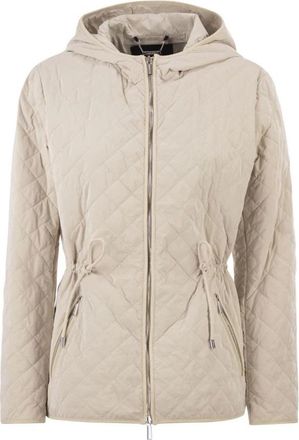 Moorer Chaqueta Acolchada con Capucha y Cintura Ajustable - Jackets - Mujer - Beige - S