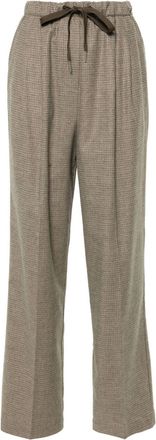Pinko check-pattern trousers - women - Viscose/Wool/Polyester/Elastane/Acetate/Polyester - 44 - Neutrals