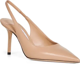 Jimmy Choo London Womens Slingback Love 85 Nude Pumps High Heel Shoes