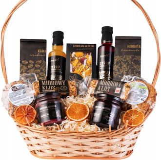 OEM Cesta De Regalo Con T&eacute;, Caf&eacute;, Jarabes, Chocolate Y Mermeladas