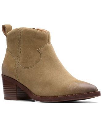 Clarks Morzine Sky Suede Bootie