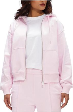Calvin Klein Archive Logo French Terry Zip Hoodie - Dames - Vesten met rits - Roze - M - Katoen - Hoodies & sweatvesten