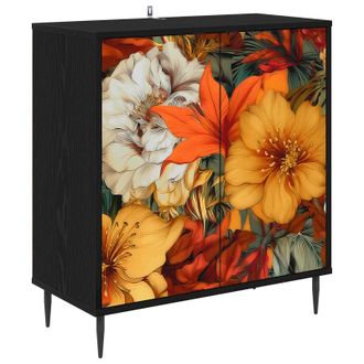 vidaXL Aparador Gennep Roble Negro 69 X 33 X 76 Cm Vidaxl