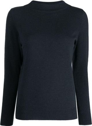 N.Peal funnel-neck cashmere knitted sweater - women - Organic Cashmere - M - Blue