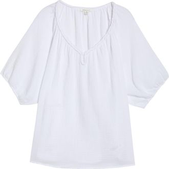 Beach Lunch Lounge Xyla Cotton Gauze Top in White at Nordstrom, Size 1 X