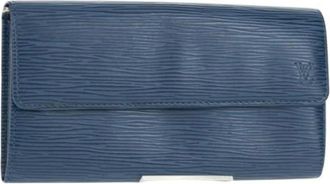 Louis Vuitton Pre-owned Wallets, female, Blue, Size: ONE SIZE Pre-owned Leather Wallet