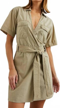 Rails Natalie Sleek Tie-Belt Dress In Beige