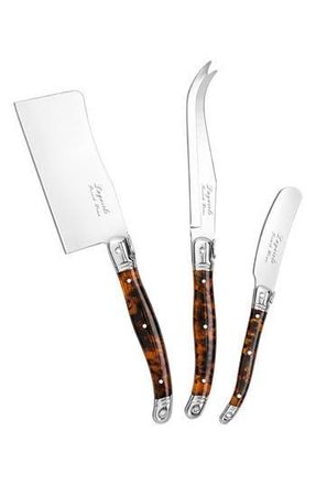 French Home Laguiole 3-Piece Cheese Knife Set in Tortoise Shell at Nordstrom Rack