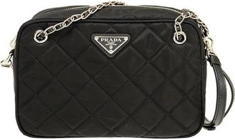 Prada Nylon Crossbody Tas - Dames - Schoudertassen - Zwart - ONE Size - Nylon - Tassen