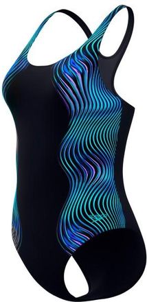 Speedo Print Medalist One Piece Badeanzug f&uuml;r Damen | blau