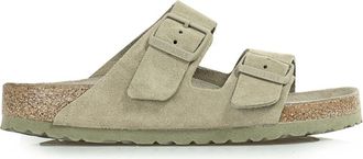 Birkenstock Arizona SFB VL Sandalen - Heren - Sandalen - Groen - 42 EU - Leer - Schoenen
