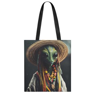 Generic Aliens Reggae Womens Tote Casual Shopping Bag Lightweight Shoulder Bags Hobos Handbag for Work Travel Daily 35x40cm