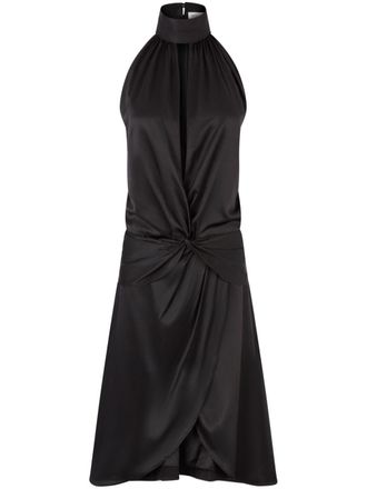 Nina Ricci Knee-Length Satin Halterneck Dress