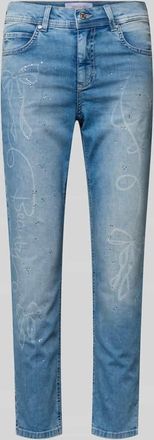 Angels Slim Fit Jeans mit Strasssteinbesatz Modell Ornella Beauty in Bleu, Gr&ouml;&szlig;e 34