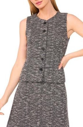 Halogen Tweed Knit Vest in Rich Black at Nordstrom Rack, Size Xx-Small