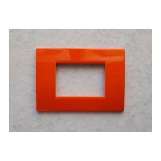Trade Shop Trade Shop - Placca Placche Placchete Compatibili Living Light In Abs 3 4 7 Posti Colorate - Orange