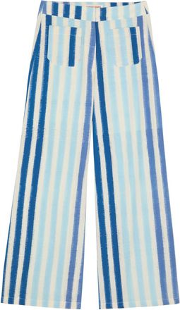 Emporio Sirenuse Adele Striped Wide-leg Trousers - Blue - 48 (UK16 / XL)