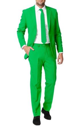 OppoSuits Evergreen Trim Fit Suit with Tie at Nordstrom, Size 38