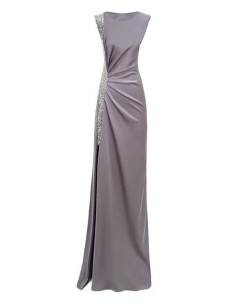 Gemy Maalouf beaded maxi dress - Grey