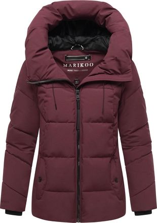 Marikoo dames gewatteerde winterjas Kuscheltatze XVI met capuchon
