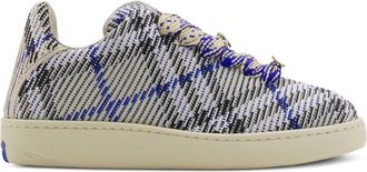Burberry Box checked knitted sneakers - women - Goat Skin/Polyester/Brass/Calf Leather/Polyamide/Sheepskin/Thermoplastic Polyurethane (TPU)/Flex