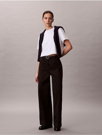 Calvin Klein Jeans Calvin Klein Womens Baggy Chino Pants - Black - 10