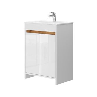 Vicco Conjunto De Muebles De Ba&ntilde;o Lemgo, Blanco, 2 Partes, Armario Bajo 60 Cm