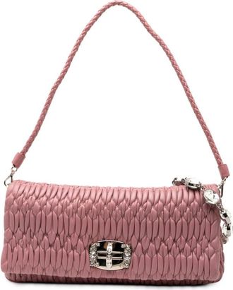 Miu Miu Pre-owned Miu Miu Matelasse Nappa Crystal Chain Satchel Ladies 4QGRJ8SHYXSQZF8K