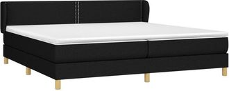 vidaXL Vidaxl - Cama Box Spring Con Colch&oacute;n Tela Negro 200x200 Cm