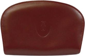 Cartier Pre-owned Coin Case - Dames - Vintage Accessoires - Rood - ONE Size - Leer - Vintage