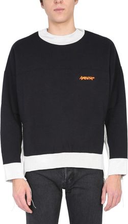 AMBUSH Relaxed Fit Black Crew Neck Sweatshirt
