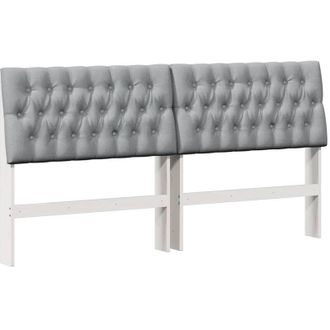 vidaXL Upholstered Headboard Light Grey 180 cm Solid Pine Wood vidaXL