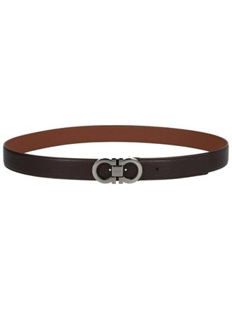 Ferragamo Dark Brown Cut To Size Reversible Belt