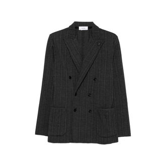 Lardini Herringbone Double-breasted Jacket