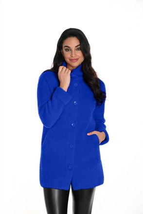 Frank Lyman Design Rhea Eyelash Knit Jacket In Royal Blue