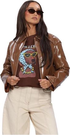 Ydence Jacket Faye - Dames - Leren en Su&egrave;de Jassen - Bruin - XS - Polyester - Jassen