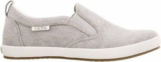 Taos Womens Dandy Slip On Sneaker In Grey Washed Canvas