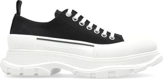 Alexander McQueen Tread Slick Lace Up - Heren - Sneakers - Zwart - 44 EU - Katoen - Schoenen