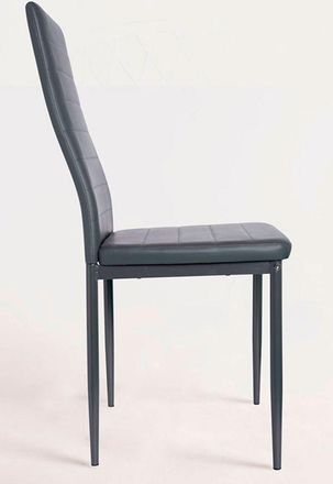 Regalos Miguel Regalos Miguel - Packs Sillas Comedor - Pack 4 Sillas Lauter Polipiel - Gris Oscuro