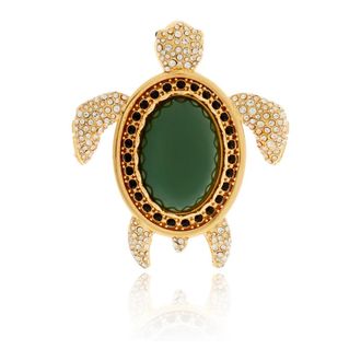 Dolce & Gabbana Turtle-Shaped Brooch - Heren - Broches - Groen - ONE Size - Accessoires