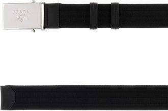 Prada Mens Belt Black Fabric